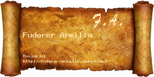 Fuderer Armilla névjegykártya